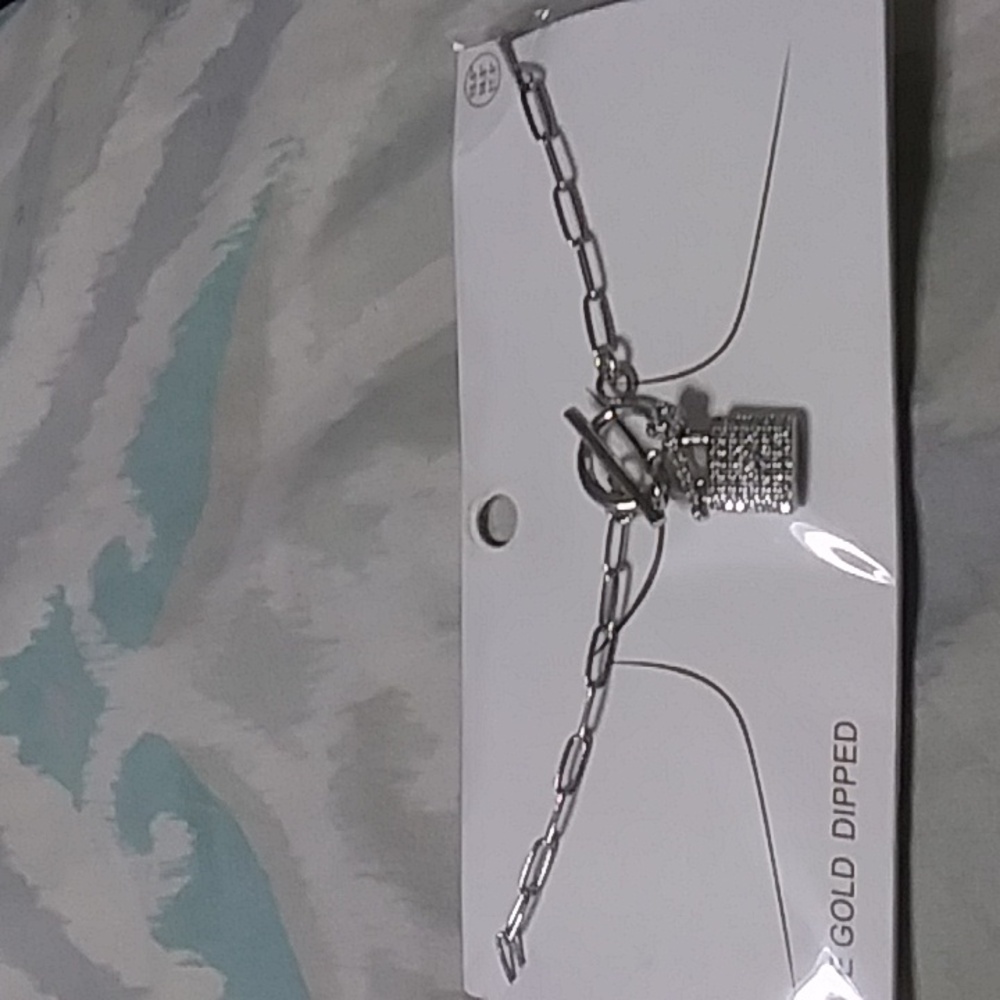 White Gold Dipped Necklace - image 4